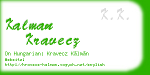 kalman kravecz business card